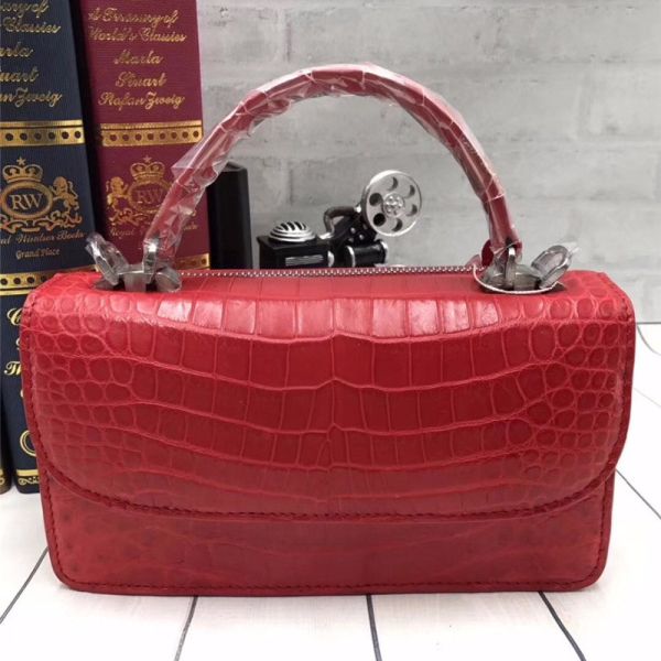 Authentic Crocodile Belly Skin Lady Small Purse Female CHIC Handbag Genuine Alligator Leather Women Cross Shoulder Bag