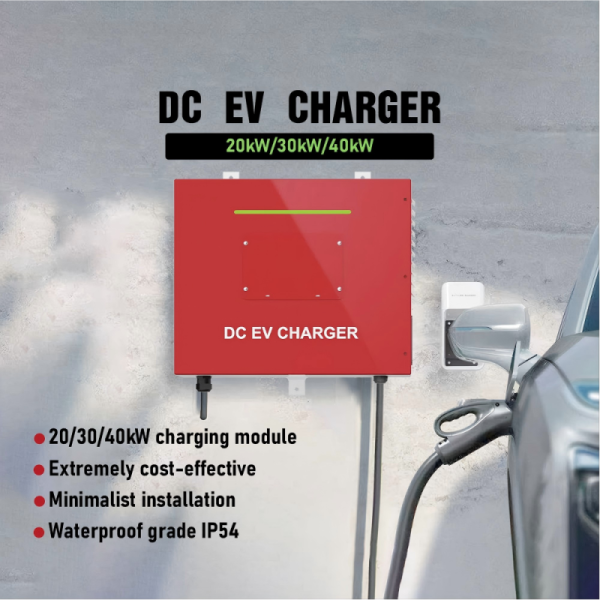 Commercial 20KW/30KW/40KW Wall-Mounted DC Fast Charger 3-Phase 380V | CCS CHAdeMO GB/T EV Charging Station for Electric Vehicles