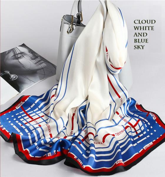 Breathable Scarf Custom Silk Neck Scarf Women 100% Silk Printed High Quality Scarves