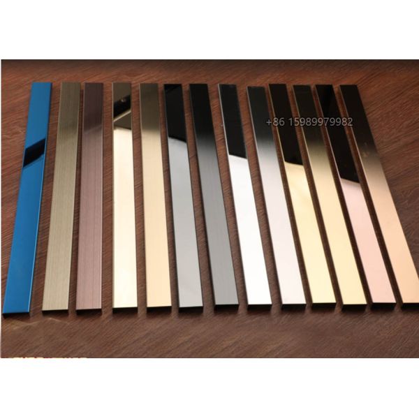 2cm Stainless Steel U Profile , U12 U Shape Tile Trim PVD Plating
