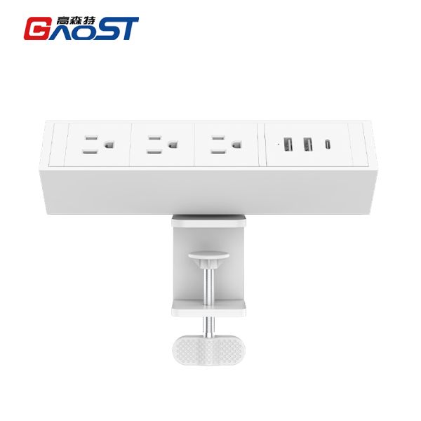 ETL Certified Desktop Clamp Power Strip with PD20W USB Charge and Fire Retardant