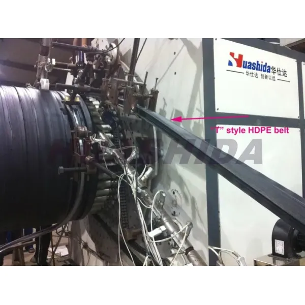 Línea de producción de tubos de enrollamiento de HDPE reforzados con doble pared metálica