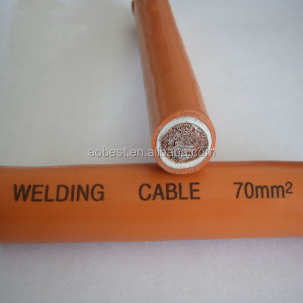 Low Voltage Industrial Rubber Insulated Flexible Welding Cable PVC with Copper Conductor Single Core