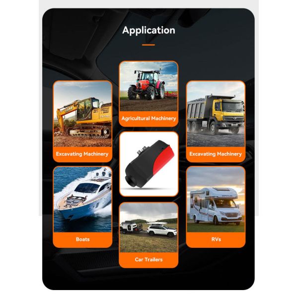 Car RV Van Boat Diesel Air Heater Unique Intelligent 12V/5KW Parking Heater