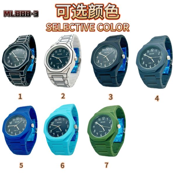 Fábrica mayorista de relojes de caja de resina de caucho resistente al agua movimiento de cuarzo