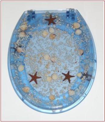polyresin toilet seat cover,sea star shell design transparent poly-resin toilet seat,