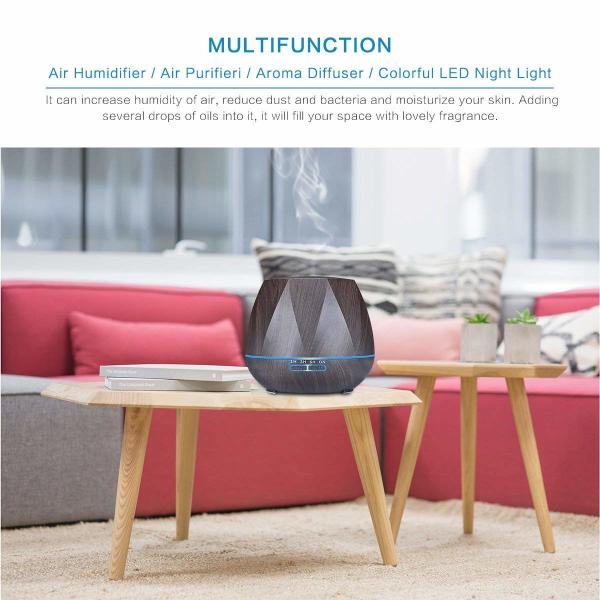 Wood Grain 14W 24V 650mA 550Ml Aroma Diffuser Humidifier