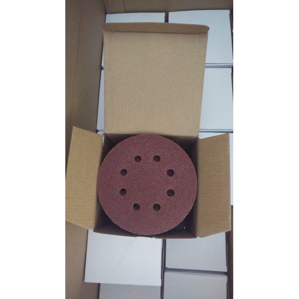 5-Inch Hook Loop Discs for Heavy-Duty Sanding 80 Grit Sandpaper in Red