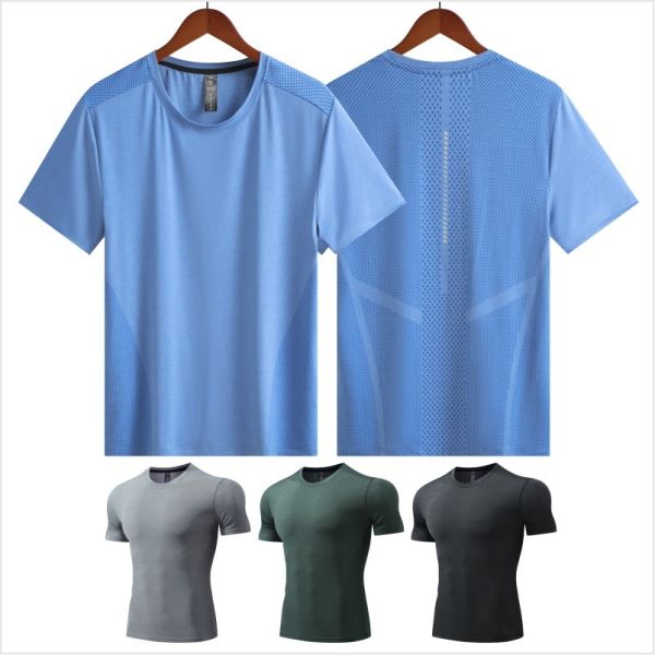 Quick Drying Sports T Shirt Ice Silk Short Sleeve S Fitness Clothes