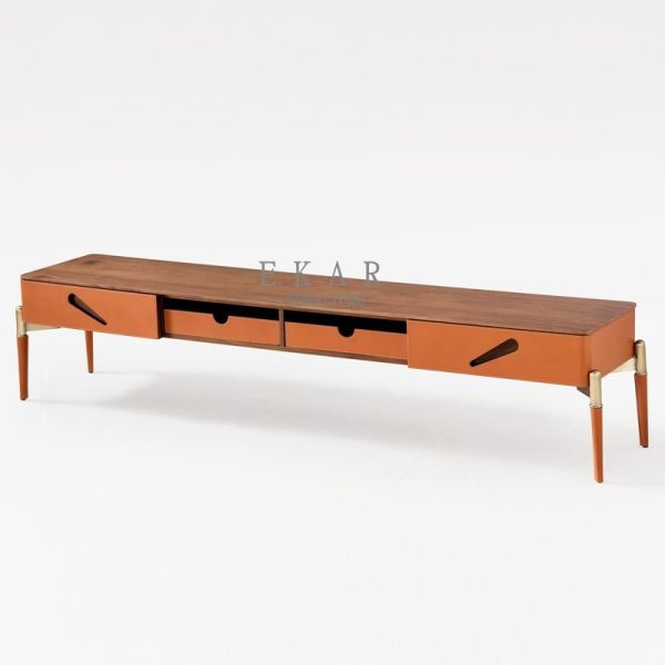 Modern Style Living Room Furniture Wood or Marble Top Tv Stand