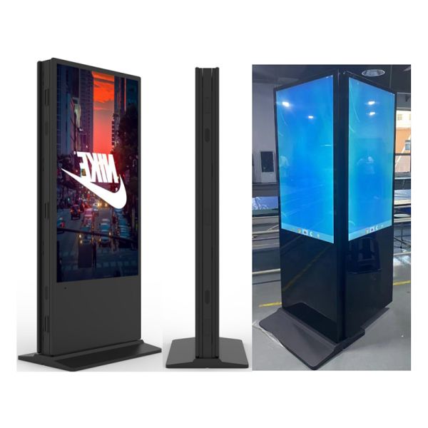 55‑Inch Vertical Dual‑Screen High‑Brightness Advertising Player , Commercial Outdoor LCD Advertising Screen & Monitor