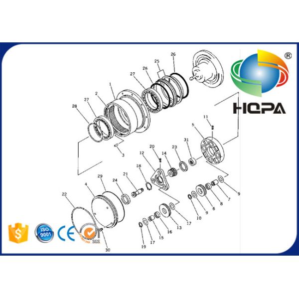 20T-60-43100 20T6043100 Final Drive Seal Kit For Komatsu PC40-6 PC38UU-1 PC40T-7