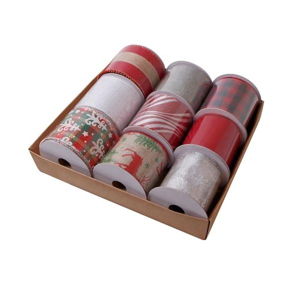 Suporte 7 Dias Temporário de Encomenda de Amostra Árvore de Natal Fios de fita com bordas de fios