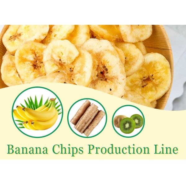 800KG Output Capacity Banana Chips Production Line 110v 220v 380v