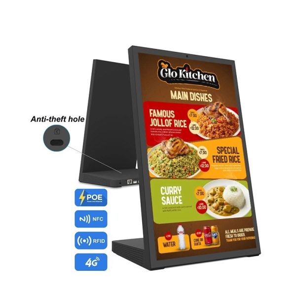 Commercial Digital Menu Board with High-Definition Display, Self-Ordering, and Multi-Language Support for Fast Food Chains