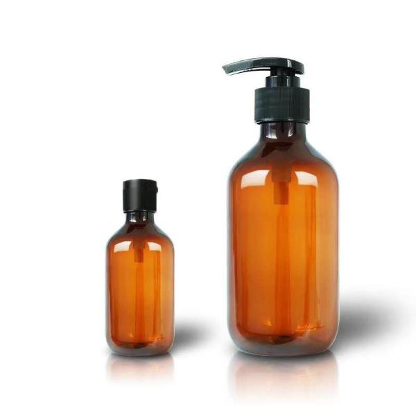 Lightweight Cosmetic Lotion Bottles / Shampoo Amber Cosmetic Bottles 10fl.oz 300ml