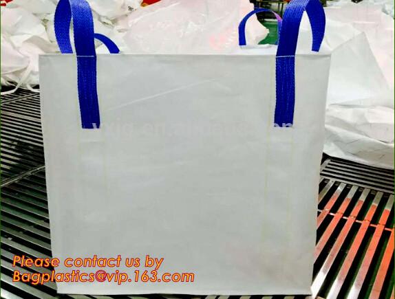 100% PP Woven FIBC Jumbo Bags for Sand, fibc bulk bag with four loop bags, big jumbo bag, Cheap china fibc big bags