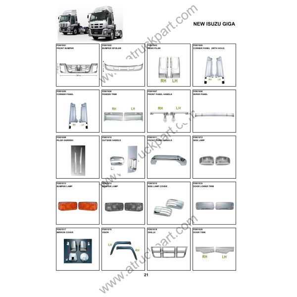 Bumper Garnish For ISUZU NEW GIGA Truck Spare Body Parts