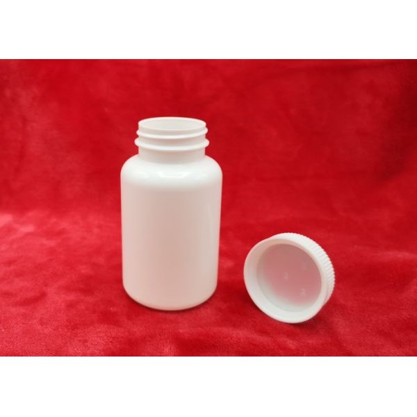 HDPE 150ml Plastic Pill Bottles Full Set With Cap / Liner White Color