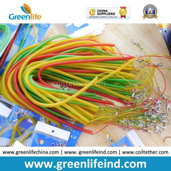 Promotional Colorful Wire Core Spiral Cord Fishing Tool Lanyard