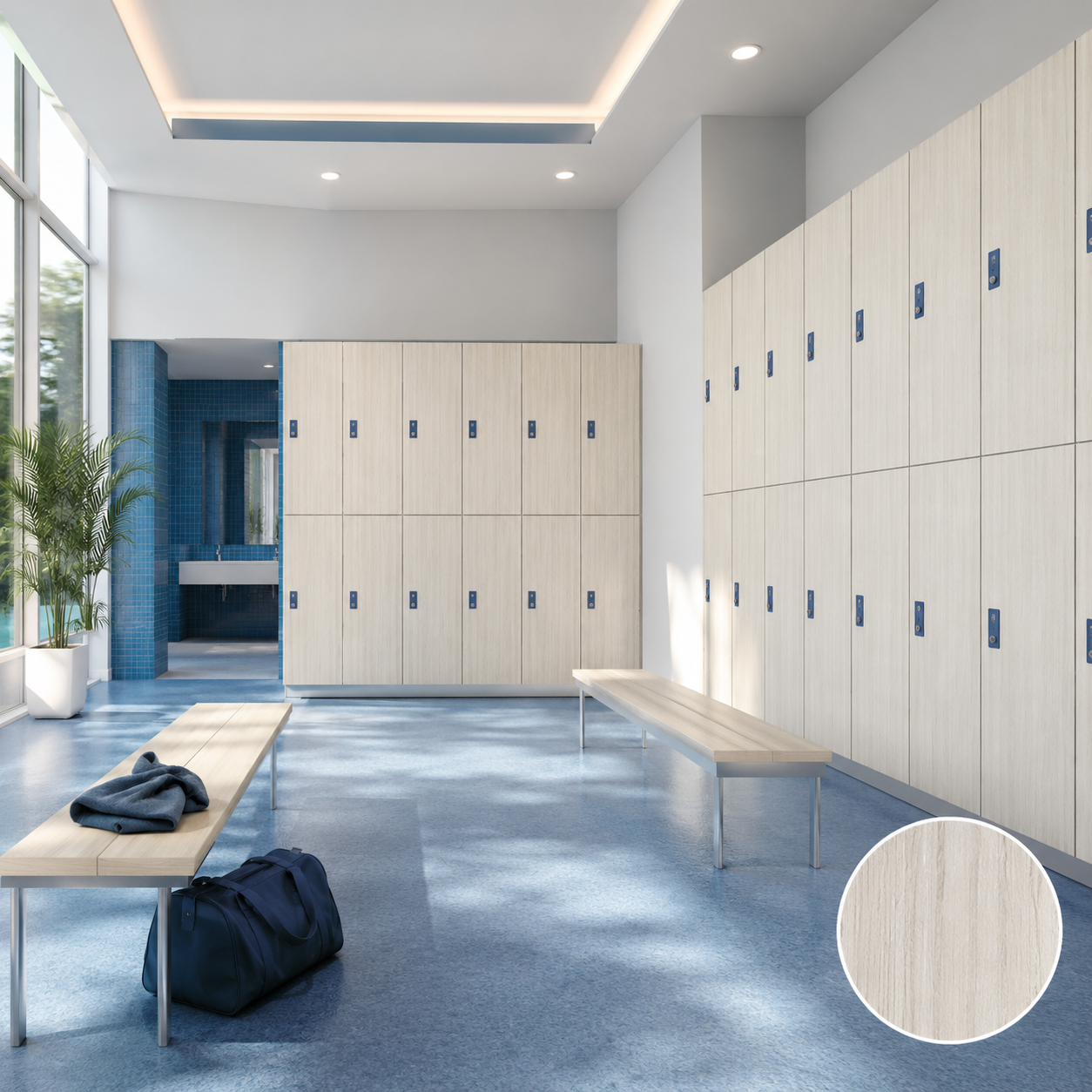 Premium Custom HPL Changing Room Lockers | Waterproof Commercial Storage Lockers for Spa, Gym & Aquatic Centers