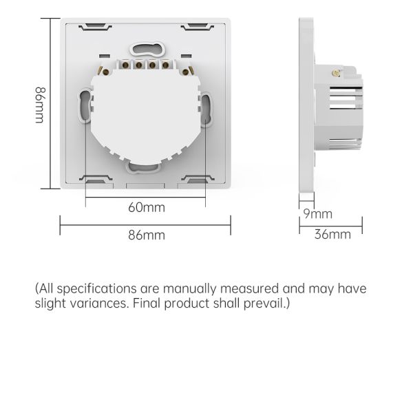 Universal Wiring Smart Lighting Control Zigbee Touch Wall Switch 1000W Tempered Glass Panel