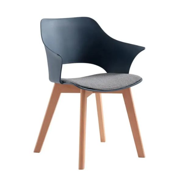 Cadeira de lazer moderna de plástico PP móveis ergonômicos para sala de estar