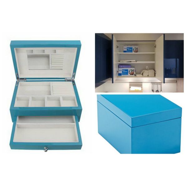 1.3mm 1.5mm Blue Green Lacquered Solid Paperboard For Dresser Nightstand Boxes