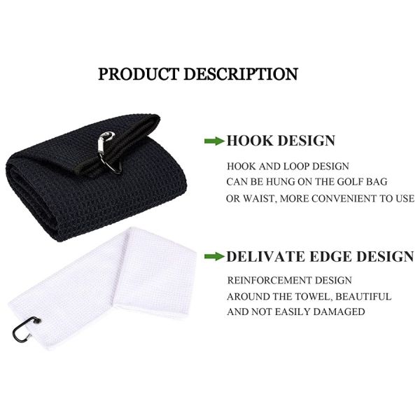 Китайский производитель оптовой заказ логотип влажное и сухое полотенце для гольфа микроволокна вафли супер поглощающий сублимации