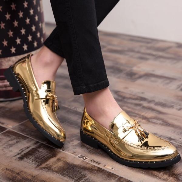 OEM Mens Leather Slip On Dress Shoes Rubber Bottom Men'S Tassel Dress Loafers