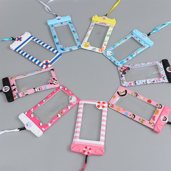 Clear Waterproof Cell Phone Pouch Cartoon Waterproof Mobile Pouch Cover Floating
