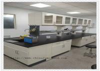 Muebles de acero de encargo del laboratorio de ciencia con el paquete de madera de la caja del fregadero