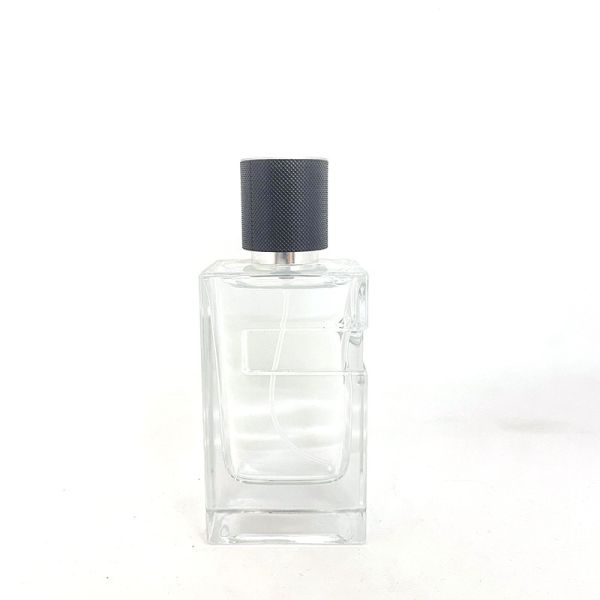 Perfume Bottle Glass Square Thick Bottom Snap On Glass Bottle Spray Perfume Packaging