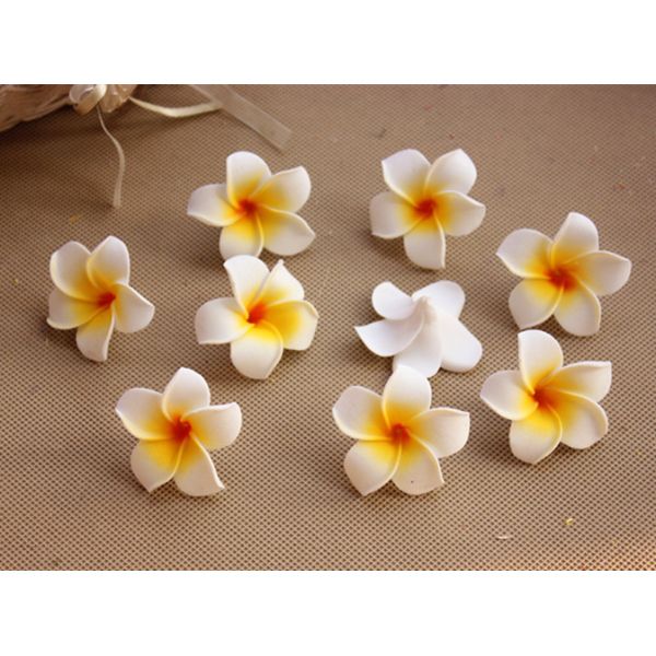 DIYPE foam artificial flowers artificial flower hairpin side clip wedding, frangipani
