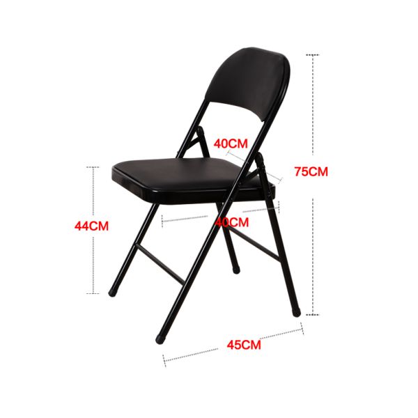 Foldable PU Dining Chairs , Stable Leather And Metal Dining Chairs