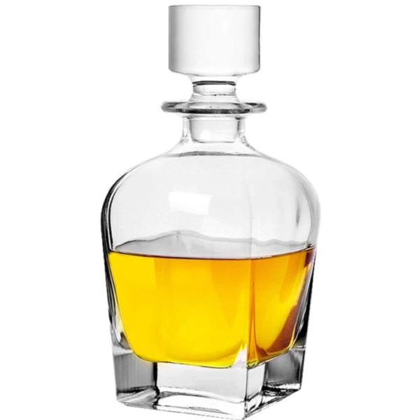 Decanter de vinho moderno Vidro transparente Decanter acabado Vidro cristal de whisky Decanter presente