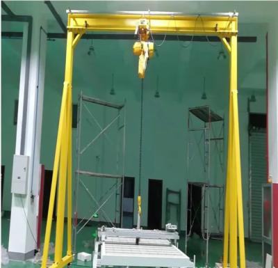 o GOST móvel ajustável de Crane Movable Gantry Crane do pórtico 2t da altura certificou