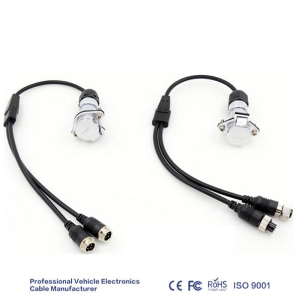 GX12 IP67 Male To Male Extension Cable For Heavy Duty Vehicles Camera