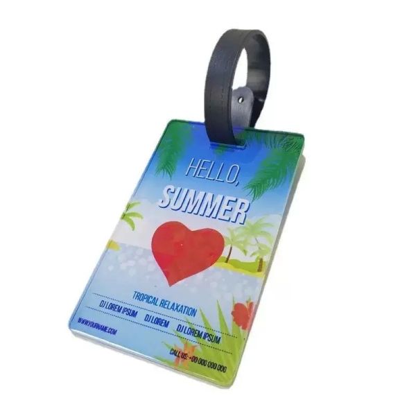 Anti-pérdida de equipaje acrílico personalizado etiqueta en blanco para la impresión de fotos de sublimación