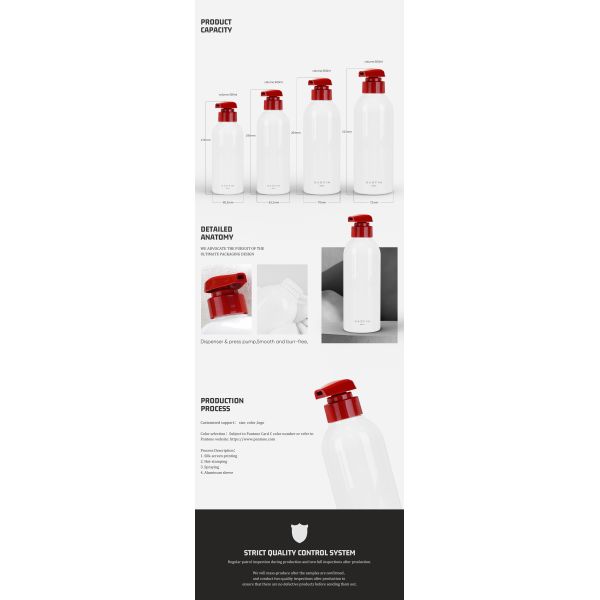 300ml Pet Plastic Boston Lotion Baby Care Bottle For Shampoo
