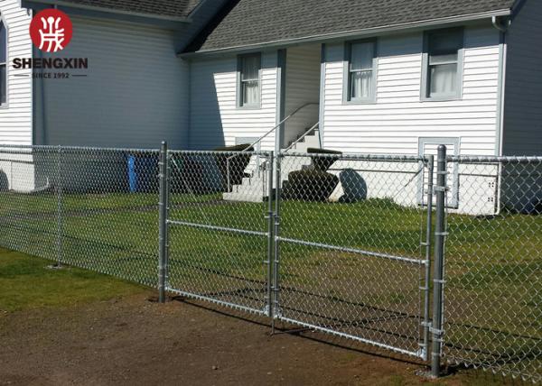 Round Post 1.8m Chain Link Mesh Fence PVC Coated Diamond Shape