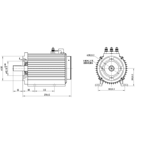 Silent 4kW AC motor for Plant protection oil pump motor