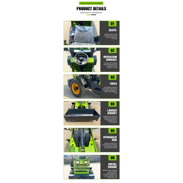 Hot Mini China Diesel Loader Small Bucket Wheel Loader Mini Front Loader at Good Price