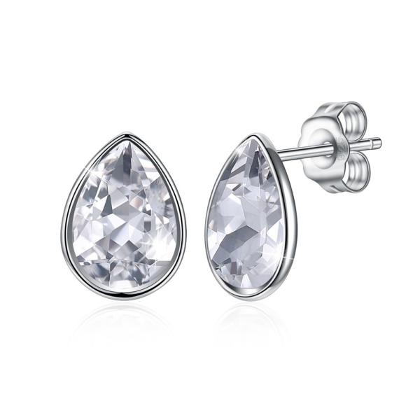 Rosa Sterling Silver Jewelry Earrings das mulheres