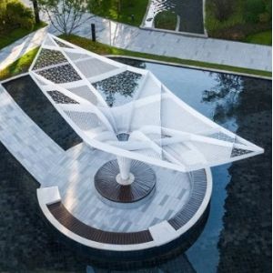 Outdoor Luxury Modern Stainless Steel Sculpture Sky Tree with Lighting for Garden and Urban Landscapes Customizable