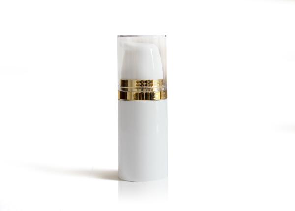 Travel Elegant White Empty Airless Cosmetic Bottles For Top End Facial Care Packaging