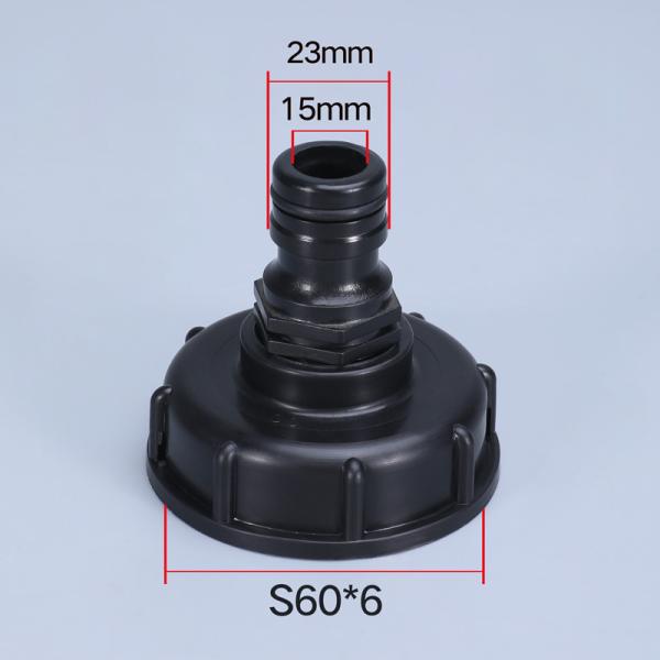 S60X6 IBC Tank Accessories Adapter Coarse Threaded 60mm Female Thread