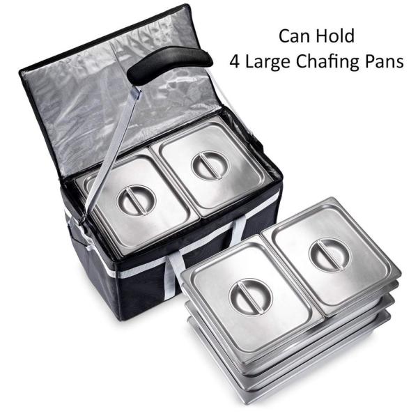 Food Delivery Insulated Food Carrier Bag / Drink Cooler Bag With Adjustable Divider