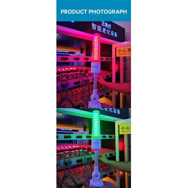 Luz de advertencia de señal tricolor RYG LED de 24 voltios, resistente al agua, alto brillo