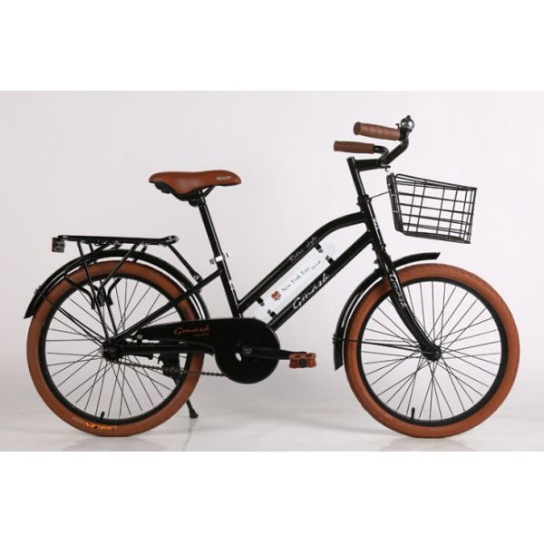Coaster brake hi-ten steel  24/26 inch New York style city bike with Shimano 6/7 speed and Cowhide seat